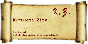 Kurunczi Zita névjegykártya